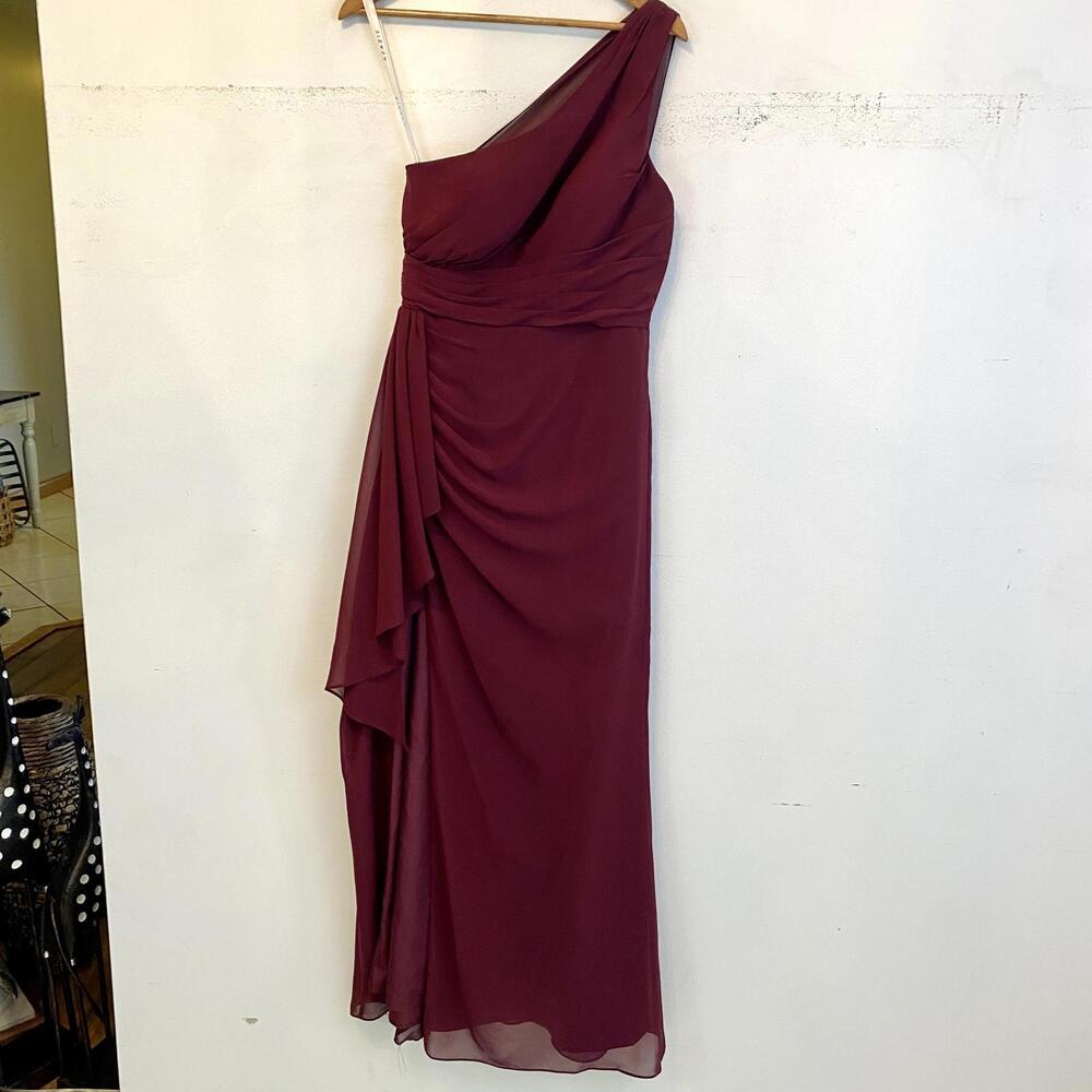 AZAZIE Burgundy Latrice maxi bridesmaids dress sz 6 - Picture 2 of 7